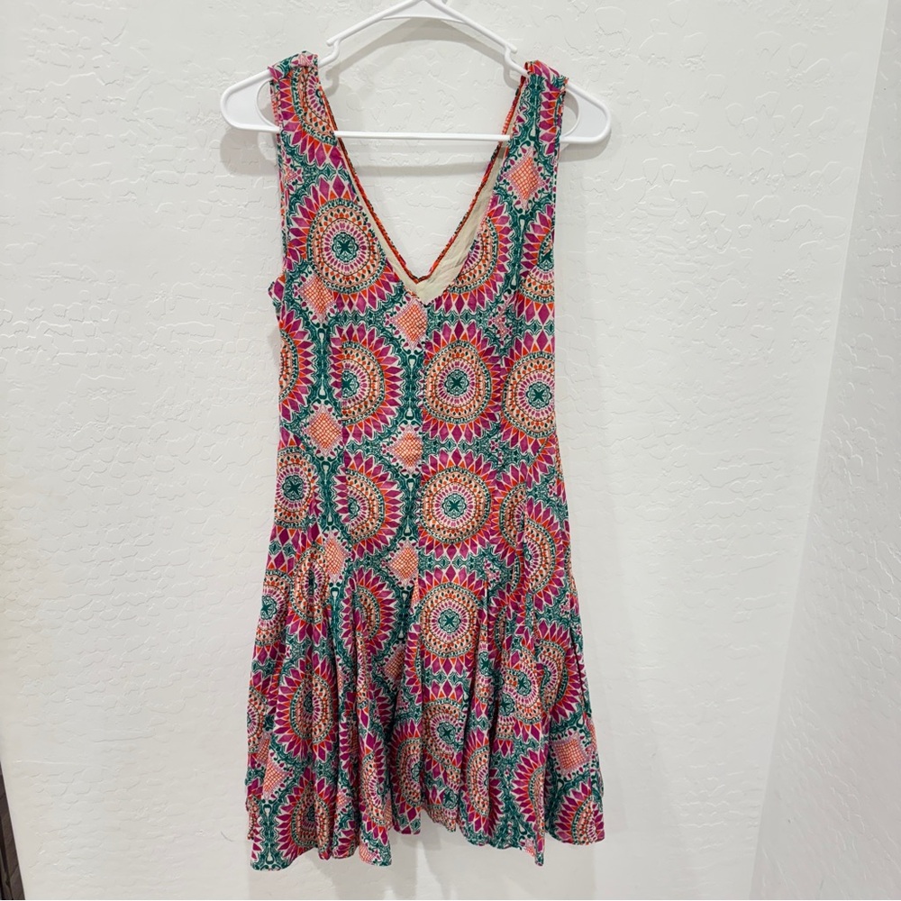 HD in Paris Colorful Geometric Mini Dress Womens 6 Sleeveless Anthropologie